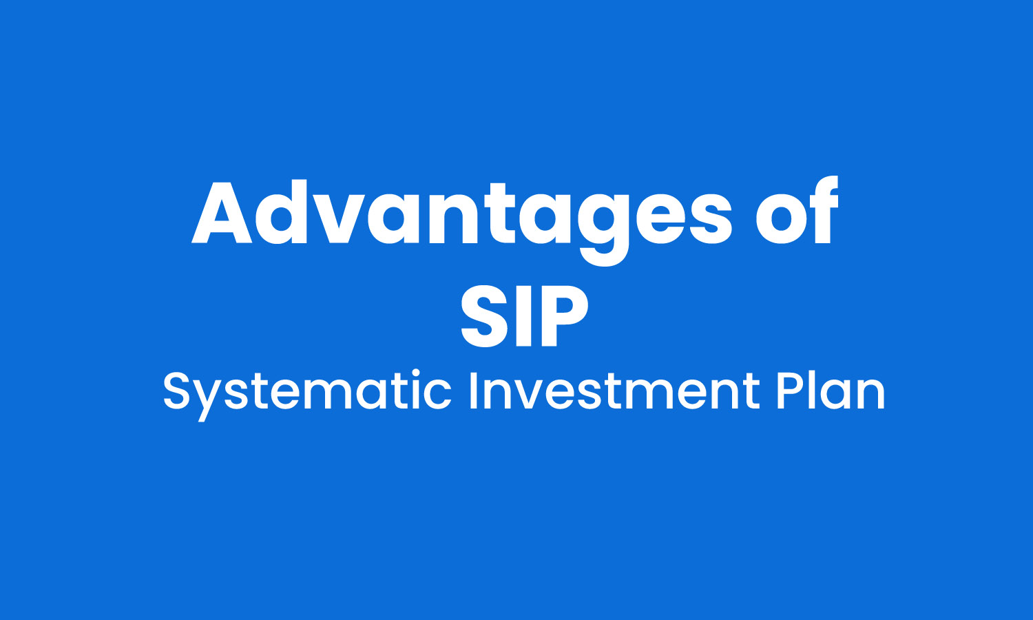Advantages of SIP